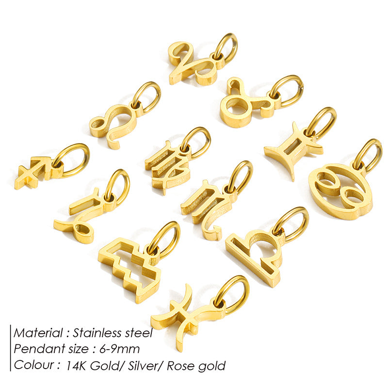 Zodiac Constellation Stainless Steel Pendant