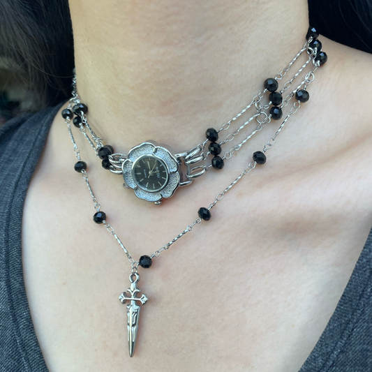 Niche Multi-layer Watch Choker Necklace Simple Stacking Clavicle Chain