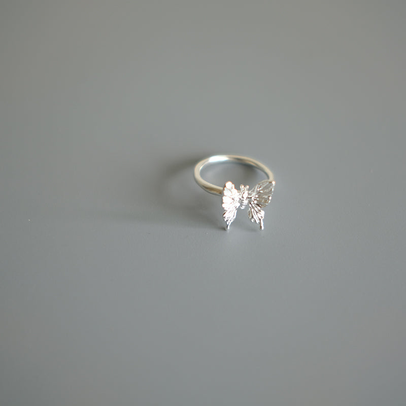 990 Silver Butterfly Ring, Delicate Women's Ring, Hong Kong Sizes