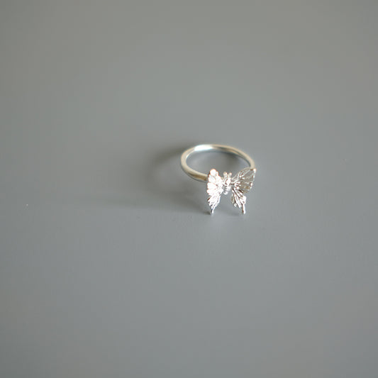 990 Silver Butterfly Ring, Delicate Women's Ring, Hong Kong Sizes