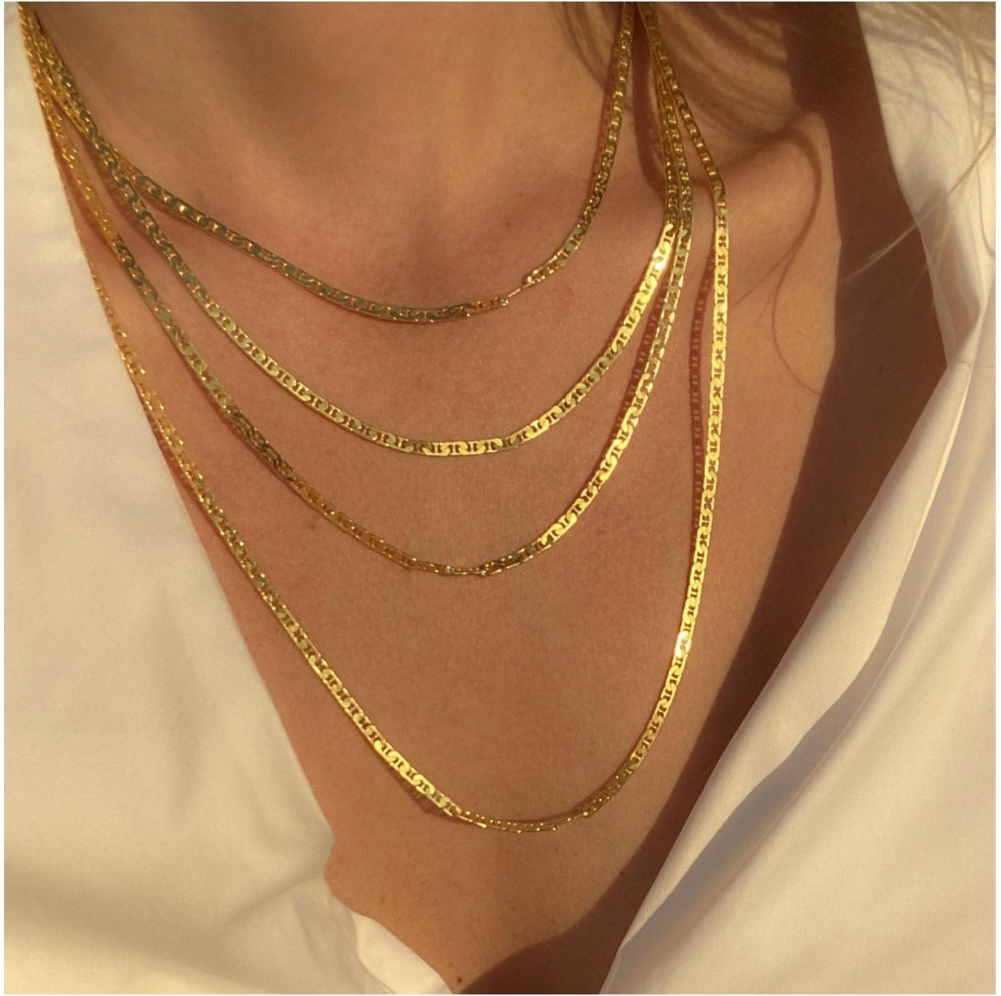 Multicolor Bead Moonstone Pattern Green Stackable Necklace