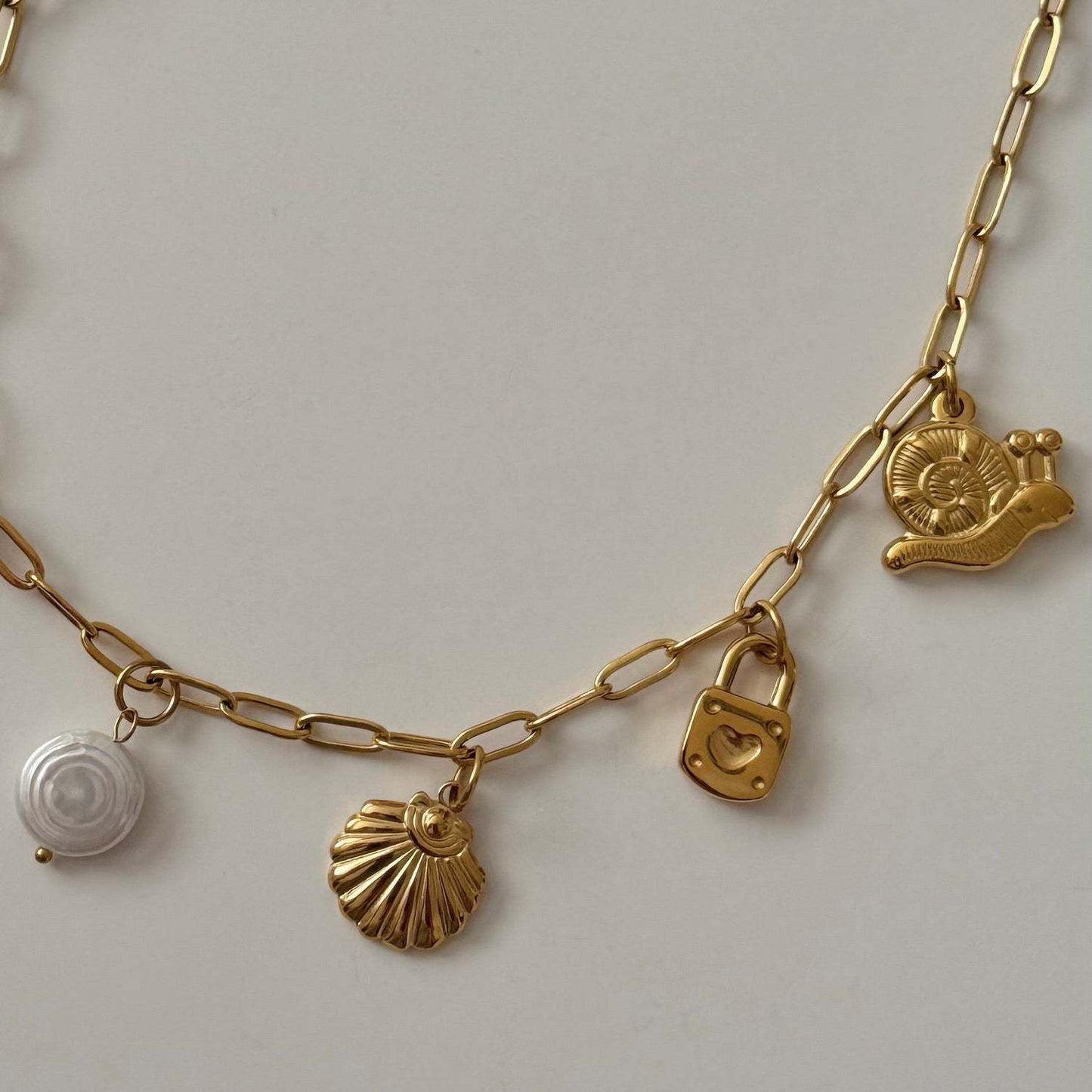Beach-Inspired Starfish and Shell Pendant Necklace