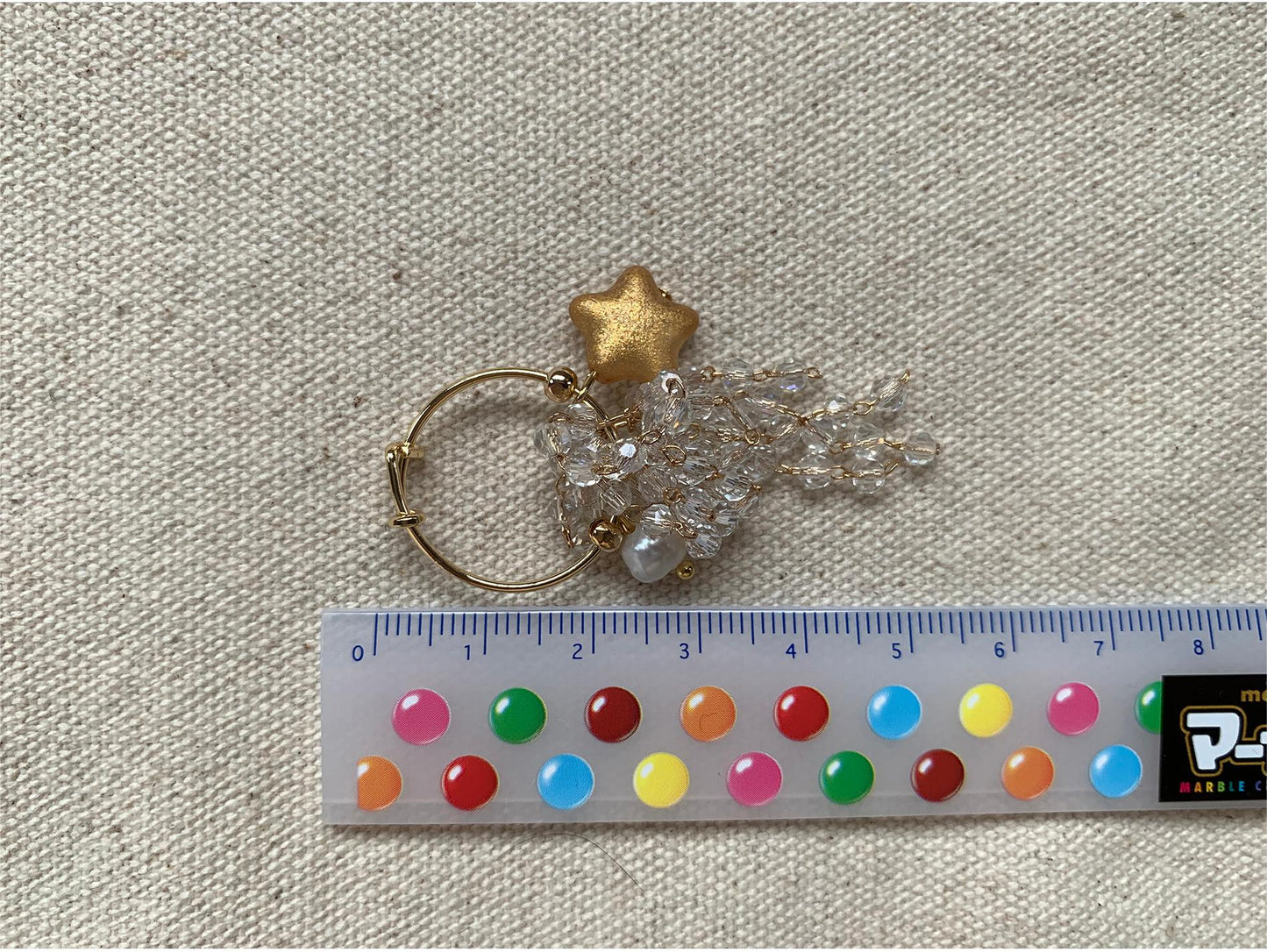 Elegant Freshwater Pearl Star Tassel Ring, Girl's Delicate Accessory, Adjustable 58-65mm