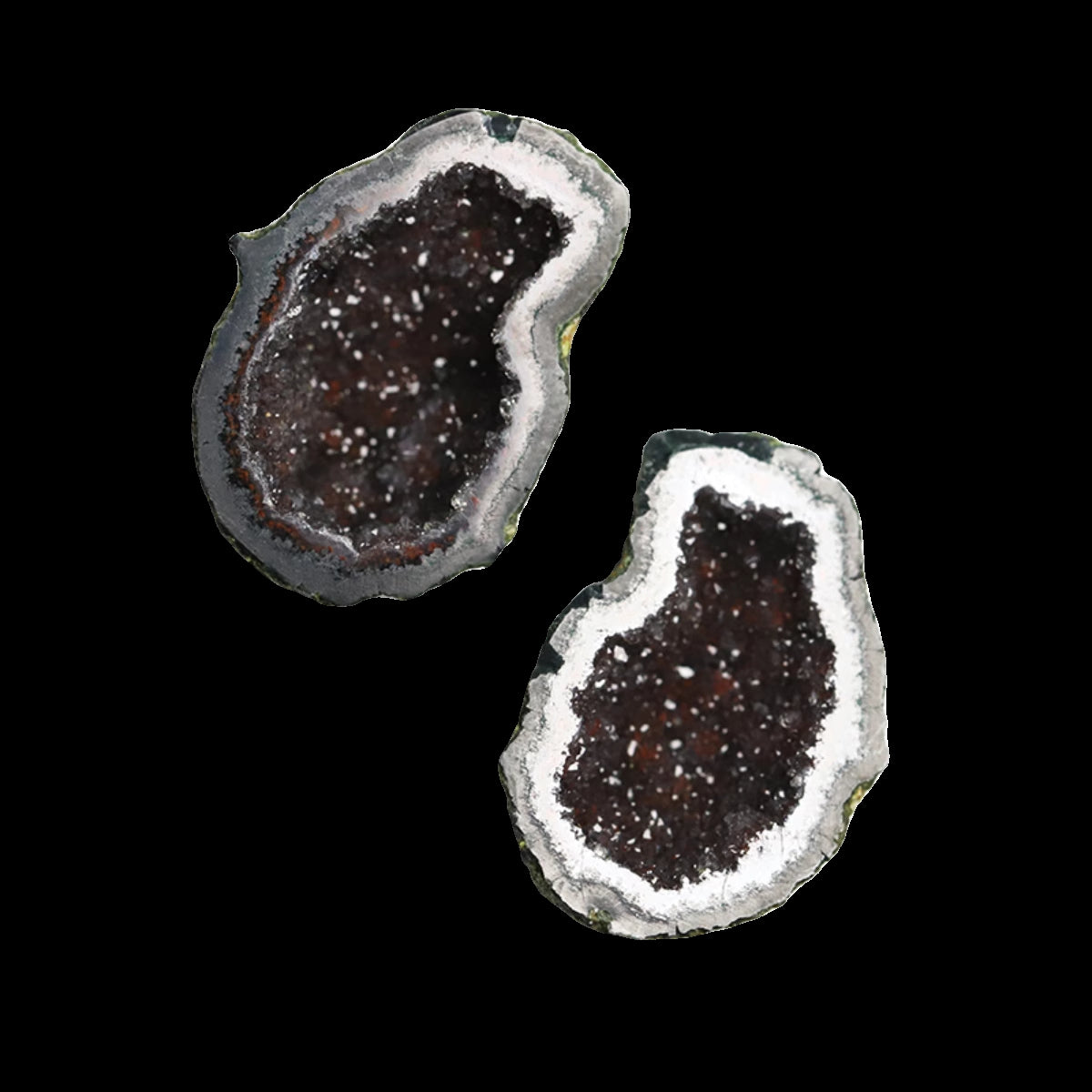 Natural Mexican Mini Agate Crystal Cave Earrings, Raw Mineral DIY Pendant Accessory