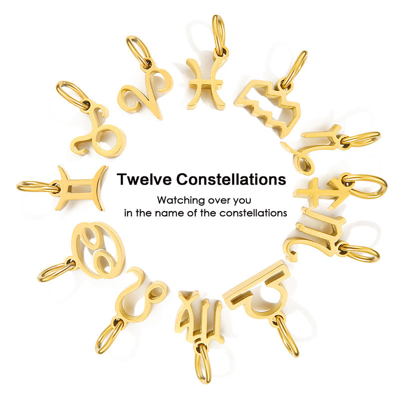 Zodiac Constellation Stainless Steel Pendant