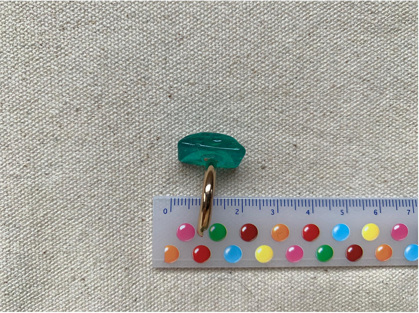 Vintage-Inspired Resin Ring, Lake Green Geometric Design, Girl's Accessory