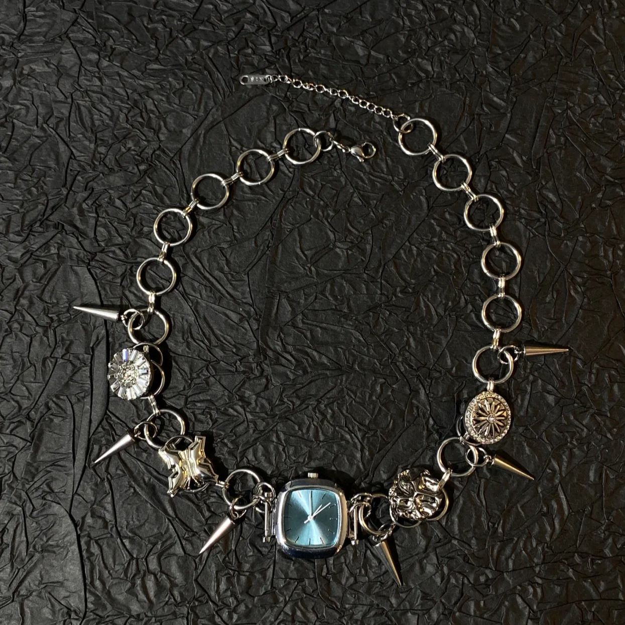 Watch Necklace Titanium Steel Choker