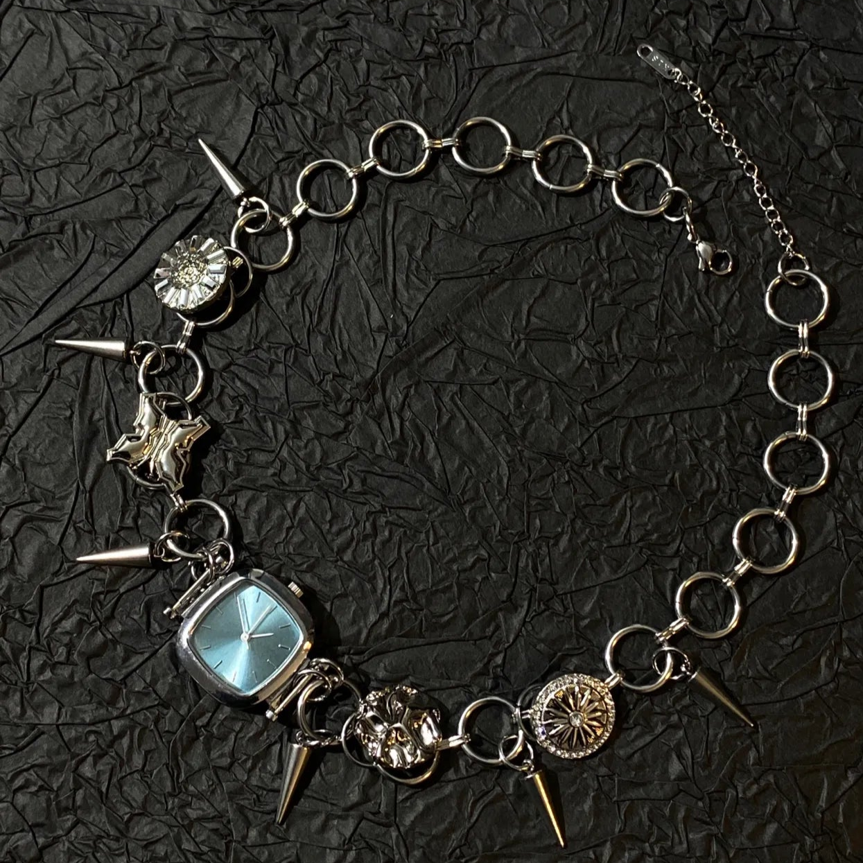 Watch Necklace Titanium Steel Choker