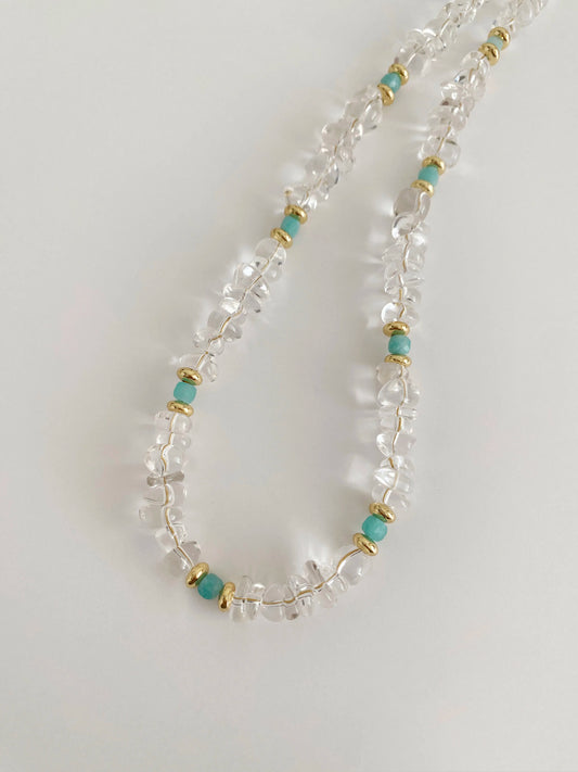 Seaside Kafka Agate Necklace – Bohemian Natural Stone Elegance Handmake Necklace