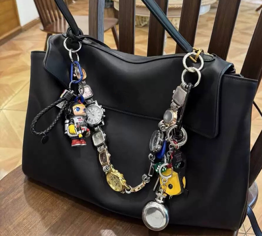 Conspicuous Bag Vintage Watch Dial Strap Heavily Engineered Saddle Bag Ins Dark Slanted Crossbody Watch Dial Bag