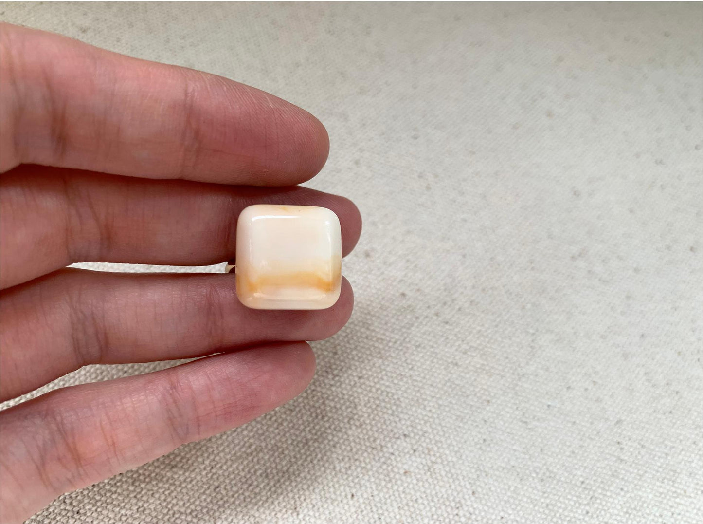 Adorable Multi-Color Resin Block Adjustable Ring, 18K Gold Plated, Playful Accessory for Women