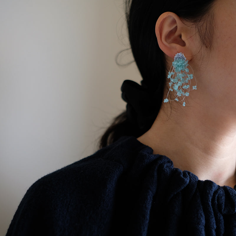 MoJone Handmade Original Bead Fringe Colorful Earrings and Clips for Female