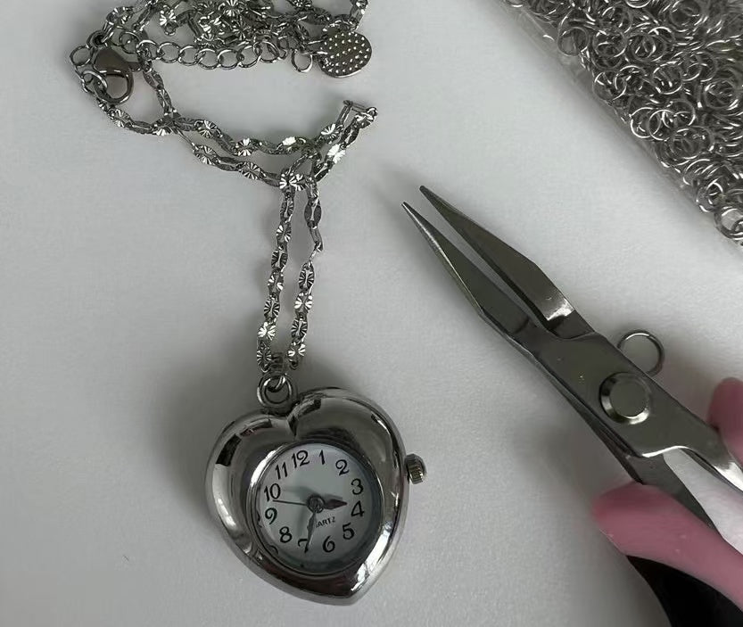 Cute bunny heart watch keychain, bag accessories.