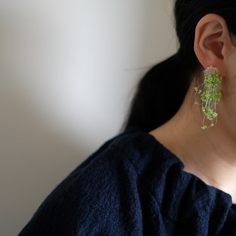 MoJone Handmade Original Bead Fringe Colorful Earrings and Clips for Female