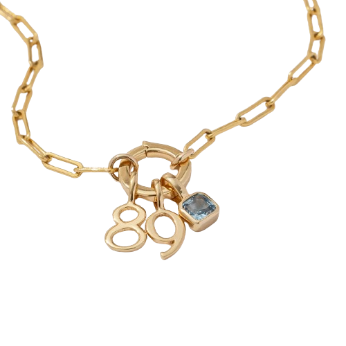 18K Gold Plated Number DIY Necklace