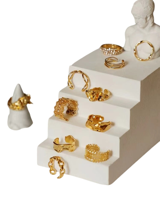 Exclusive Gold-Plated Original Design Ring Collection – Artisan Crafted Elegance