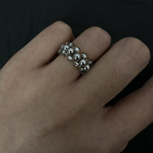 Titanium Steel Beads Band Men/Women's Fashion Jewelry Wedding Ring