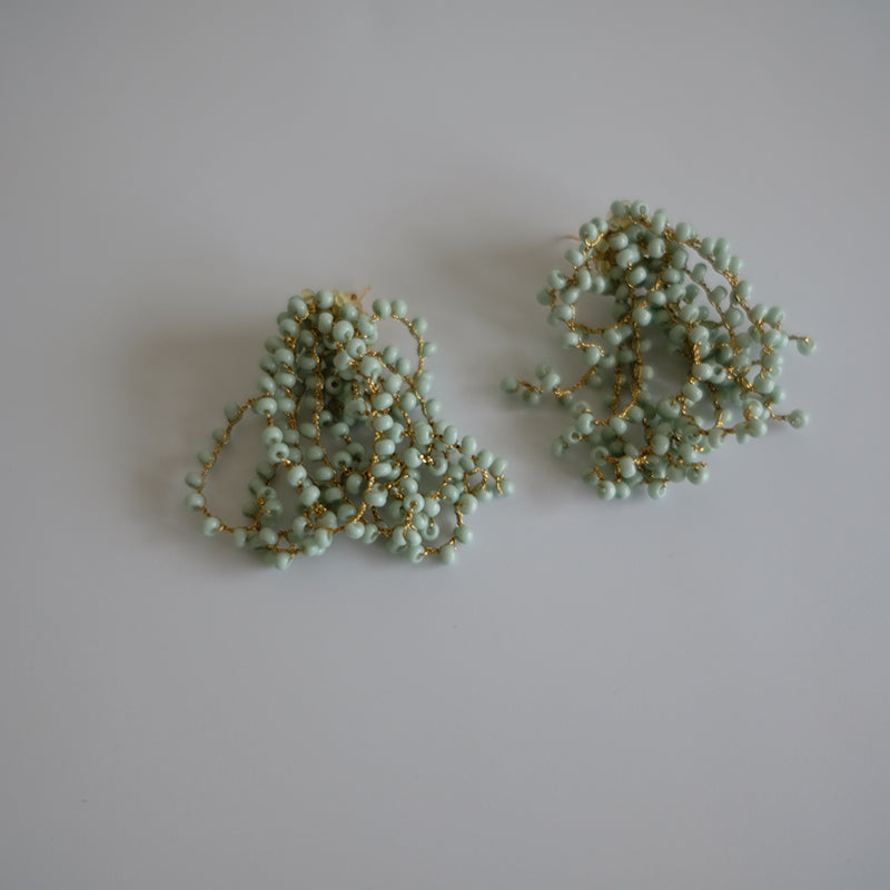 MoJone Handmade Original Vintage Bean-shape Crochet Earrings for Female