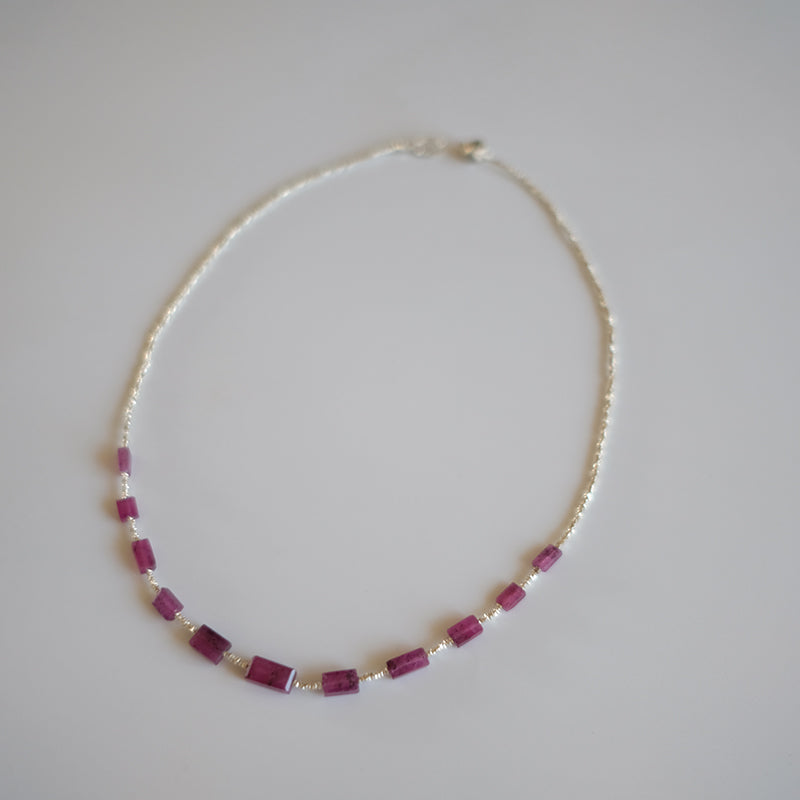 MoJone Handmade Oiginal Vintage Sapphire Necklace for Female