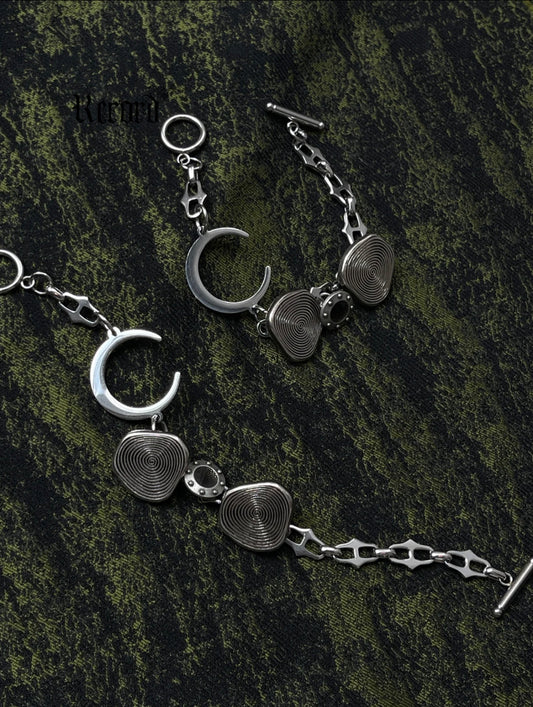 Metallic Chunky Niche Punk Trendy Cool Dainty Bracelet Fashion Annual Ring Chain for Unisex