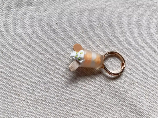A Cute Cookie And Cheese Cup-Shaped Ring,Special Design, Adorable Style.