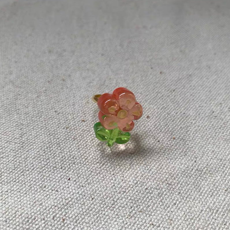 Colorful Flower Floral Ring Cute Adorable Summer Beach Fashion Rings for Women Teens Girls