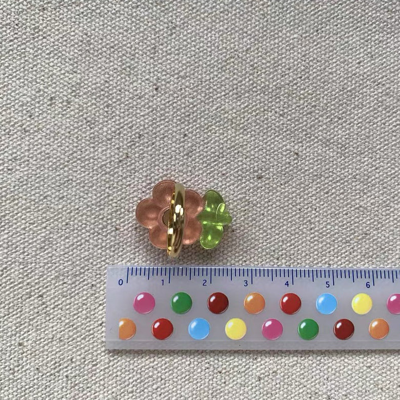 Colorful Flower Floral Ring Cute Adorable Summer Beach Fashion Rings for Women Teens Girls