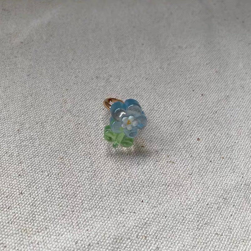 Colorful Flower Floral Ring Cute Adorable Summer Beach Fashion Rings for Women Teens Girls