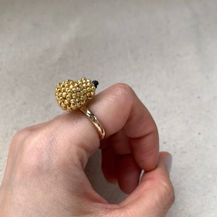 Pear Fruit Shape Adorable Cute Lovely Adjustable Finger Ring for Women Girls