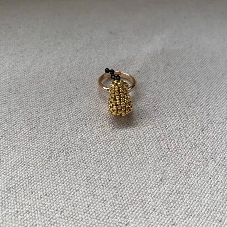Pear Fruit Shape Adorable Cute Lovely Adjustable Finger Ring for Women Girls
