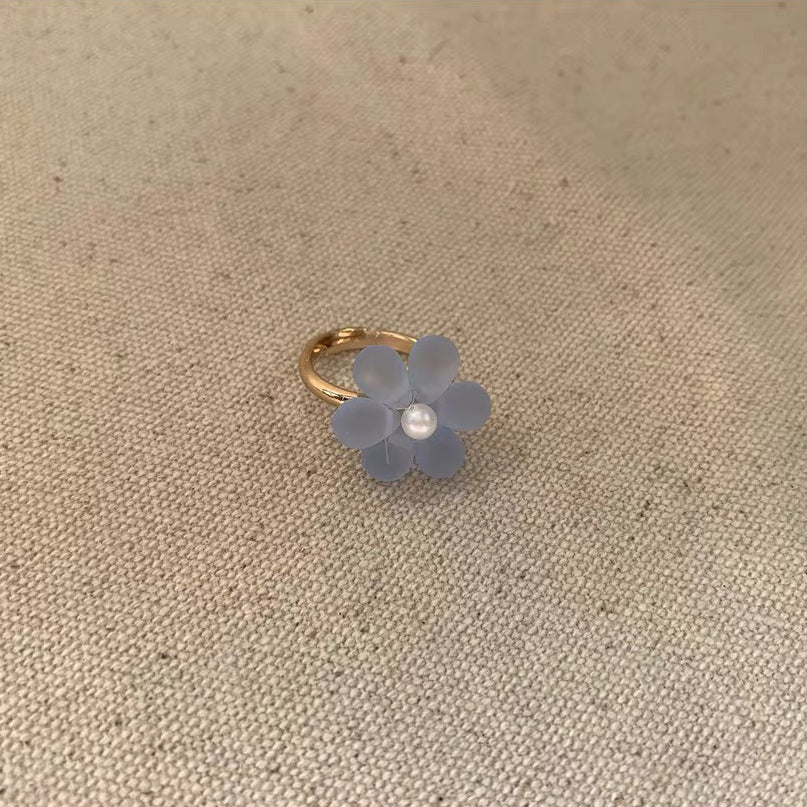 Flower Floral Daisy Adorable Cute Lovely Adjustable Dainty Fashion Finger Ring for Women Girls