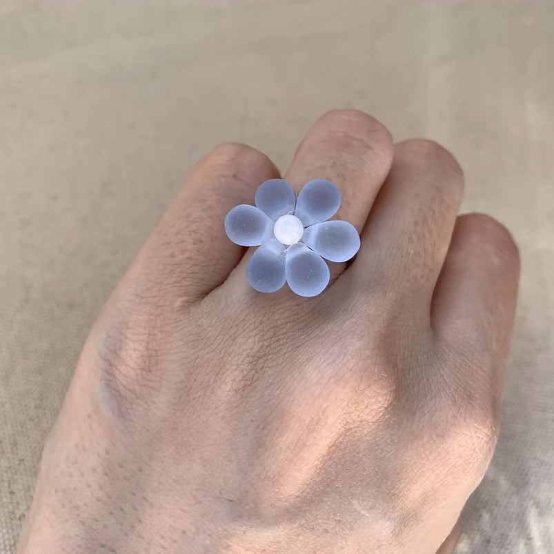 Flower Floral Daisy Adorable Cute Lovely Adjustable Dainty Fashion Finger Ring for Women Girls