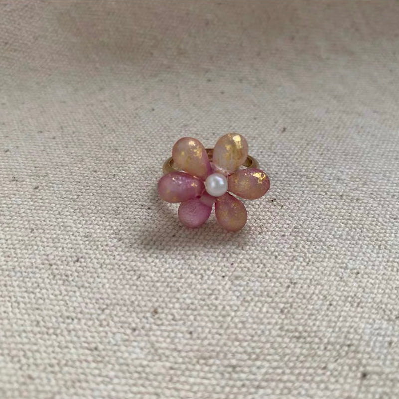 Flower Floral Daisy Adorable Cute Lovely Adjustable Dainty Fashion Finger Ring for Women Girls