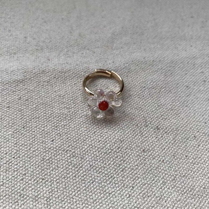 Flower Floral Daisy Adorable Cute Lovely Adjustable Dainty Fashion Finger Ring for Women Girls