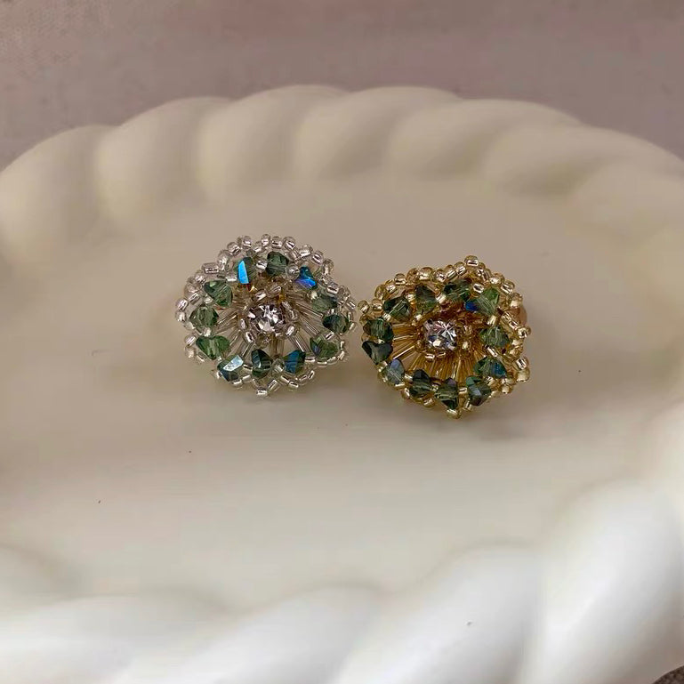 Sterling Rhinestone Ring Colorful Trendy Sparkly Rings Personality Accessories Jewelry for Women Girls