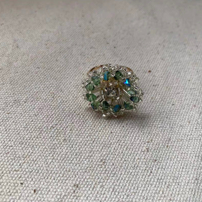 Sterling Rhinestone Ring Colorful Trendy Sparkly Rings Personality Accessories Jewelry for Women Girls