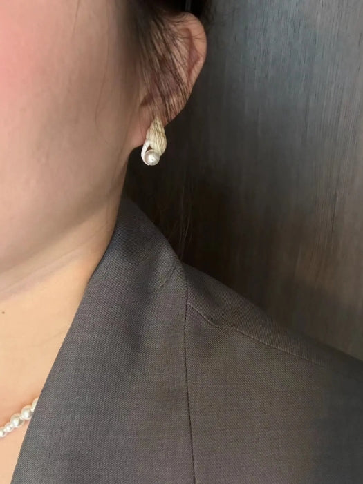 Handcrafted,white conch shell earrings, pearl s925 silver studs,natural conch shell, simple and elegant design, a perfect and unique gift.  View on Etsy Copy   Active Listed on Jul 26, 2024