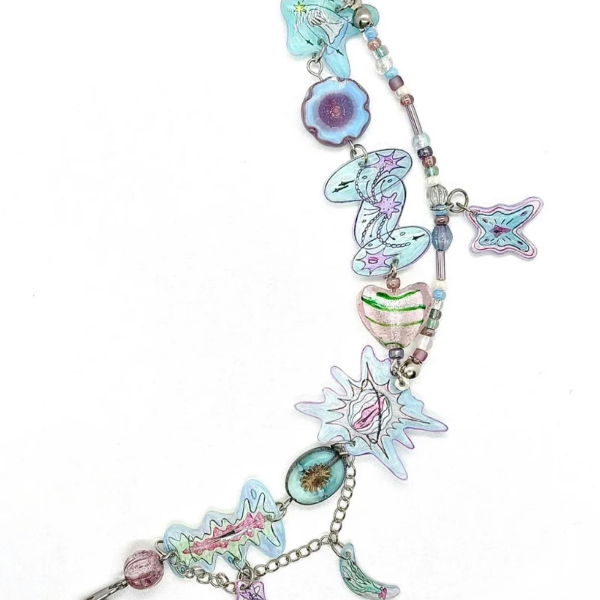 Escape from Dream, Y2K Choker Chunky Cute Charm Fashion Shrink Sheet Colorful Necklace