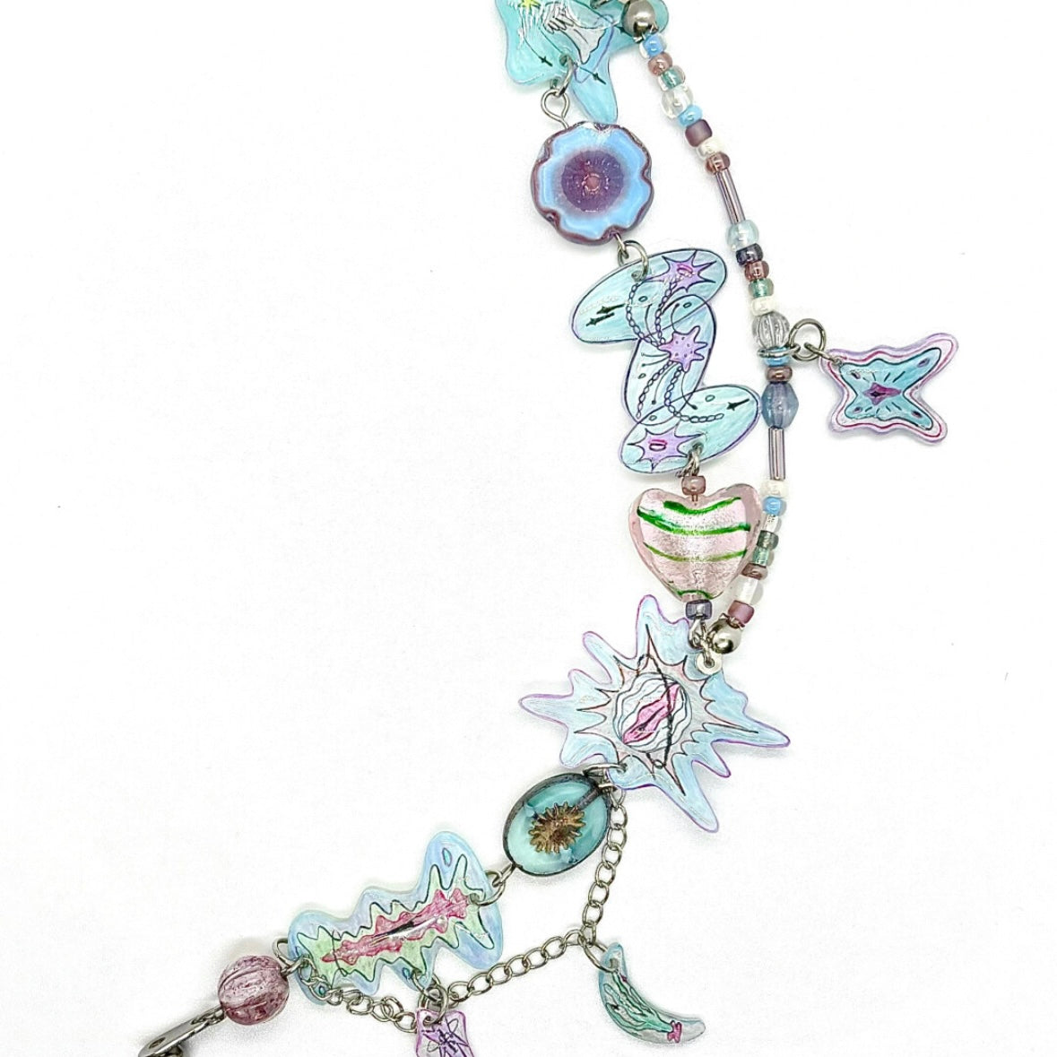 Escape from Dream, Y2K Choker Chunky Cute Charm Fashion Shrink Sheet Colorful Necklace