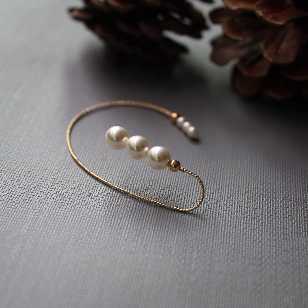 Fairy Pearls Ear Cuff Earrings Crystal Clip Climber No Piercing Wrap Around Earrings Jewelry for Women