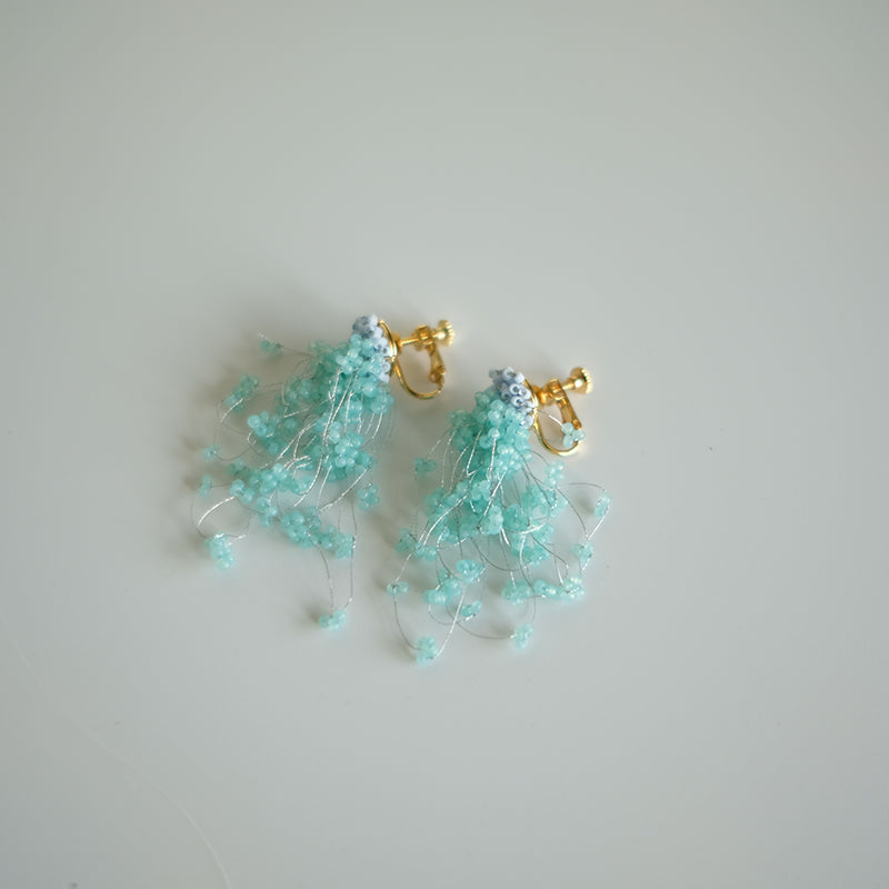 MoJone Handmade Original Bead Fringe Colorful Earrings and Clips for Female