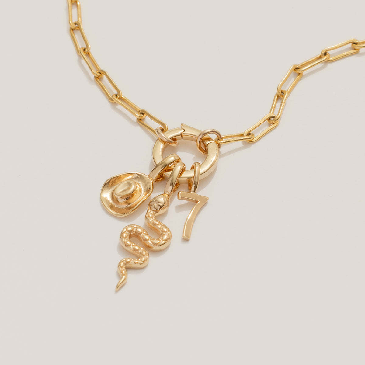 18K Gold Plated Number DIY Necklace