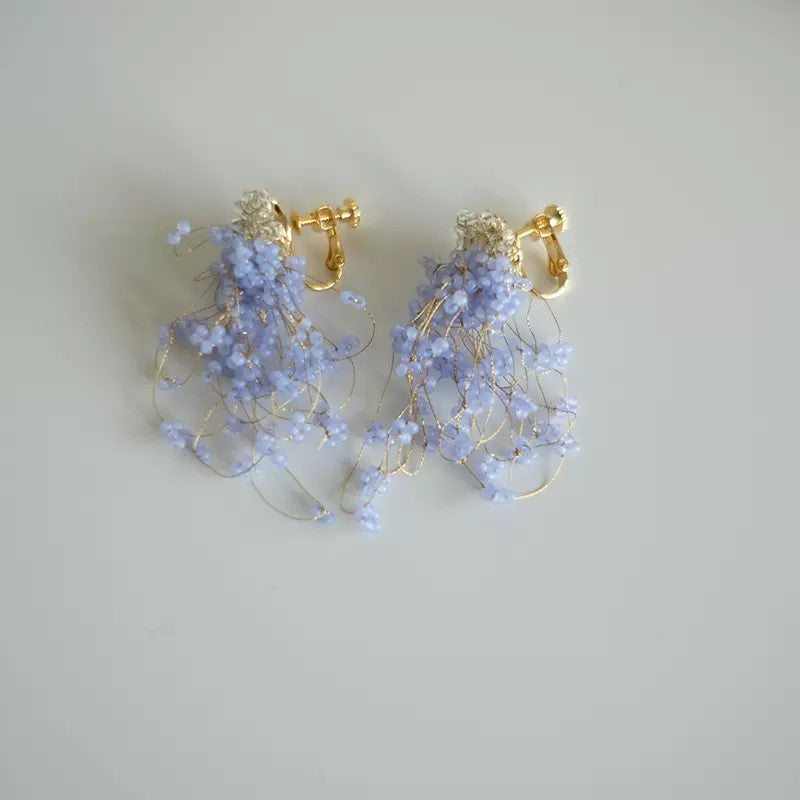 MoJone Handmade Original Bead Fringe Colorful Earrings and Clips for Female