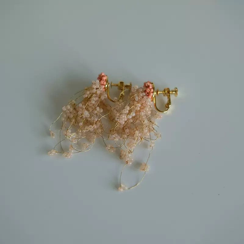 MoJone Handmade Original Bead Fringe Colorful Earrings and Clips for Female