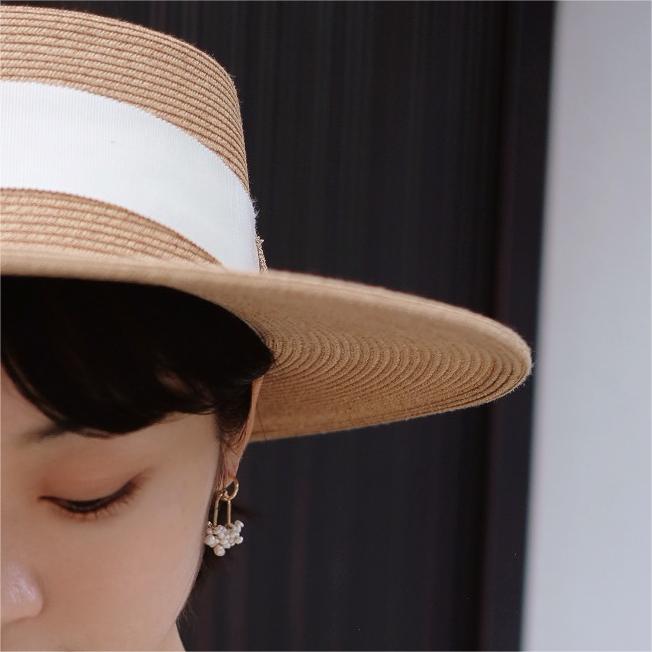 MoJone Handmade Original Freshwater Pearl Golden Earrings for Female