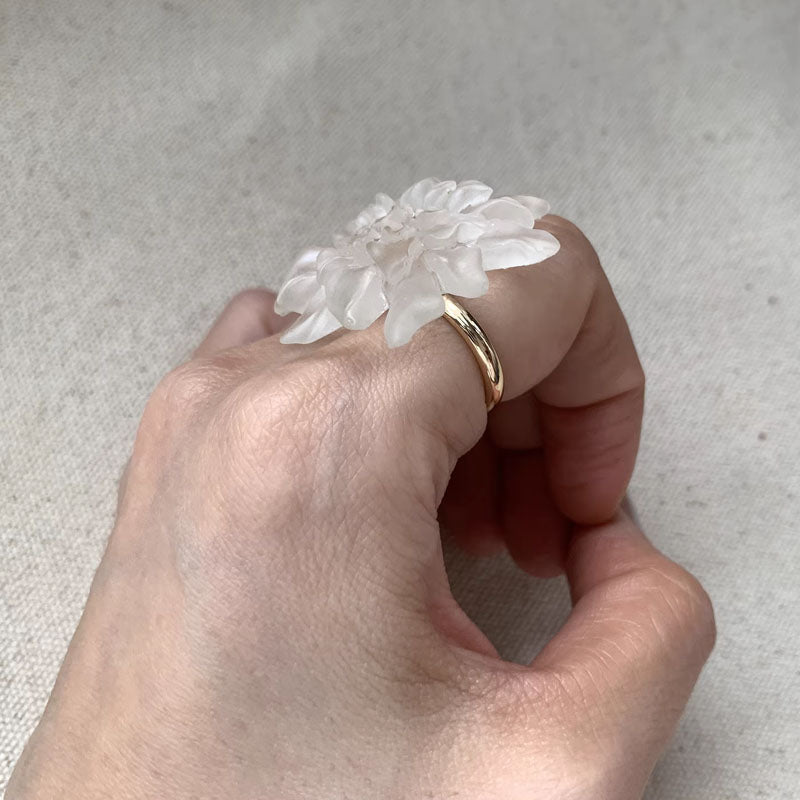 Bohemian Resin Flower Ring Unique Wedding Promise Finger Rings Fashion Exaggerated Comfort Fit Jewelry Gifts Birthday