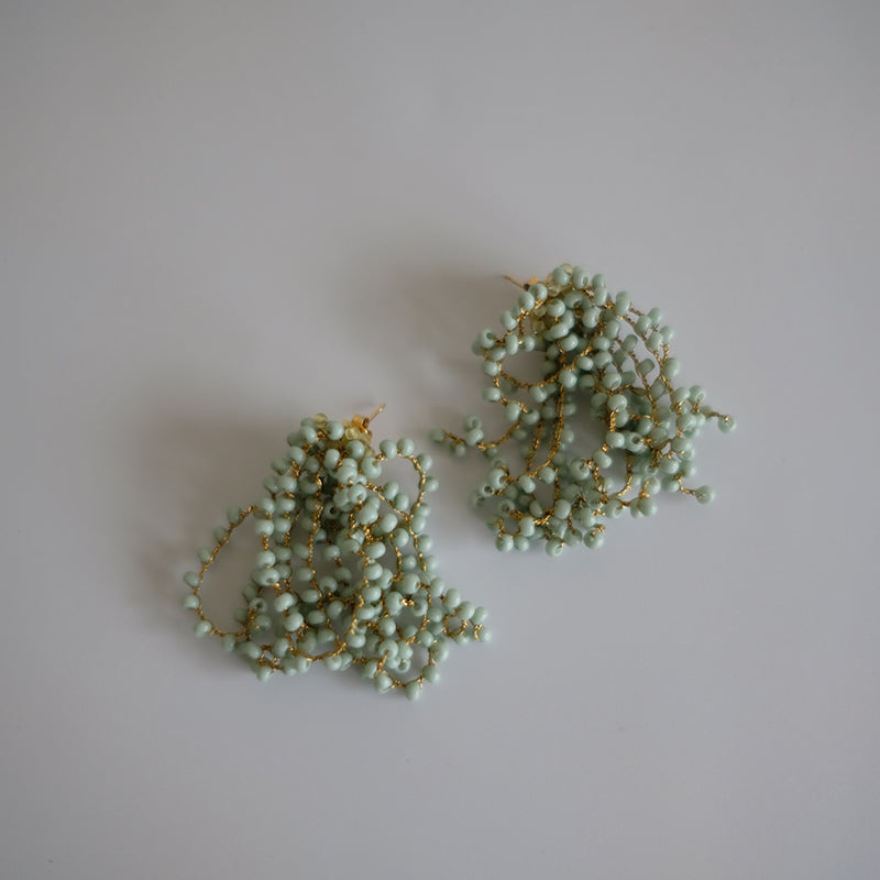 MoJone Handmade Original Vintage Bean-shape Crochet Earrings for Female