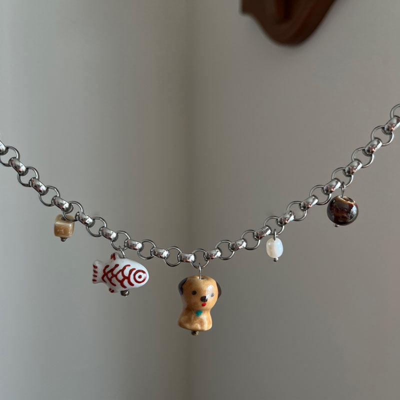 Titanium Steel Bracelet,925 Silver Animal Stud Earrings for Women Hypoallergenic Cute Puppy Fish Ear Studs,for Teens Girls Animal Earring Studs Jewelry Gifts