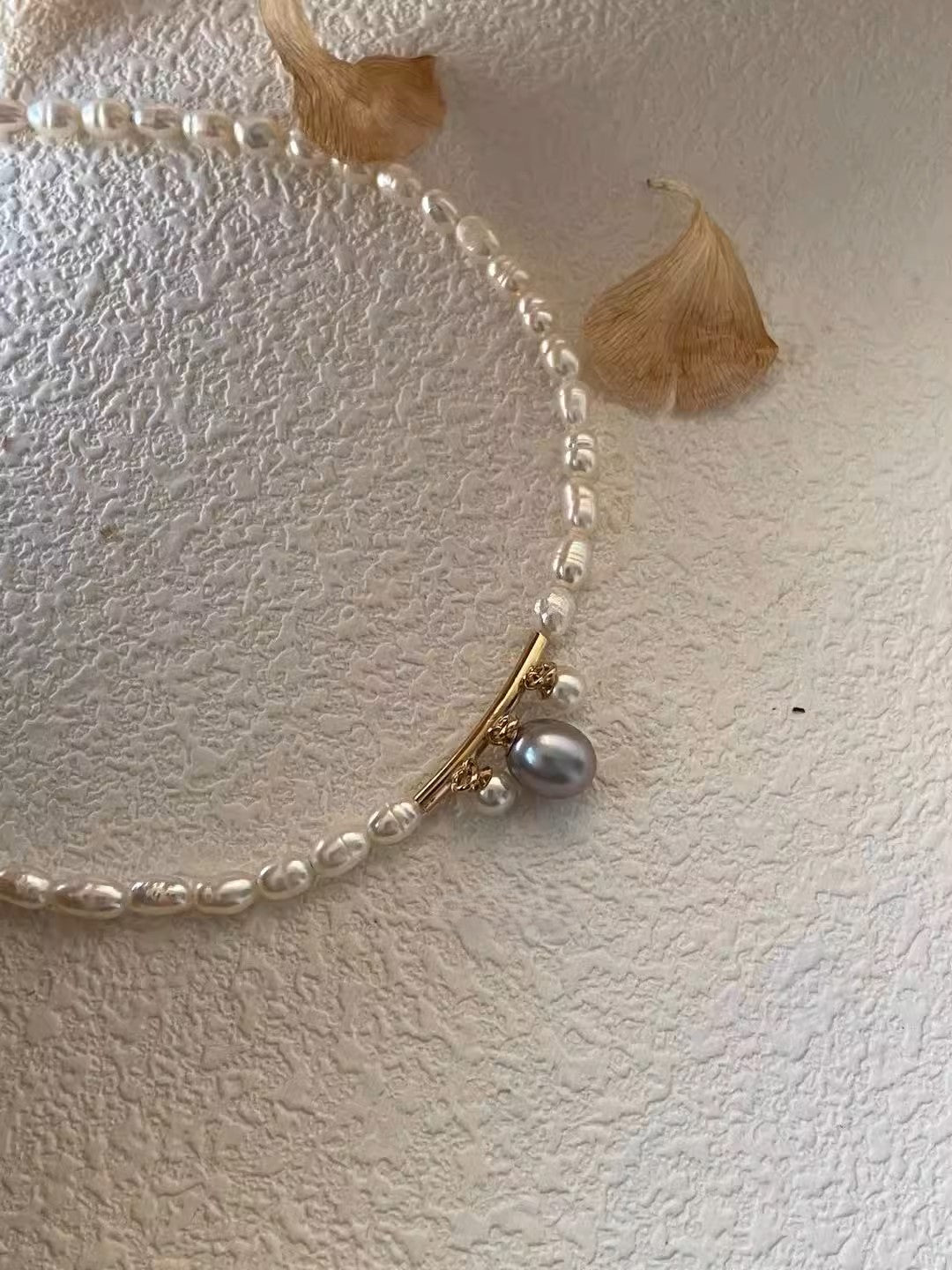 14K Gold-Filled Freshwater Pearl Beaded Heart Pendant Necklace, Elegant Accesory for Women