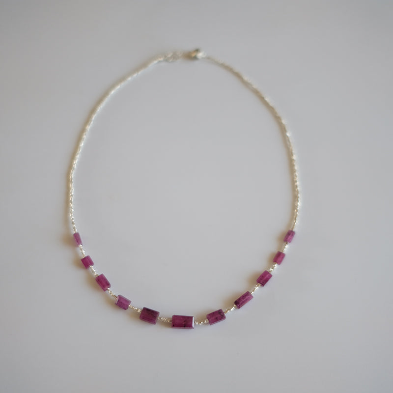 MoJone Handmade Oiginal Vintage Sapphire Necklace for Female